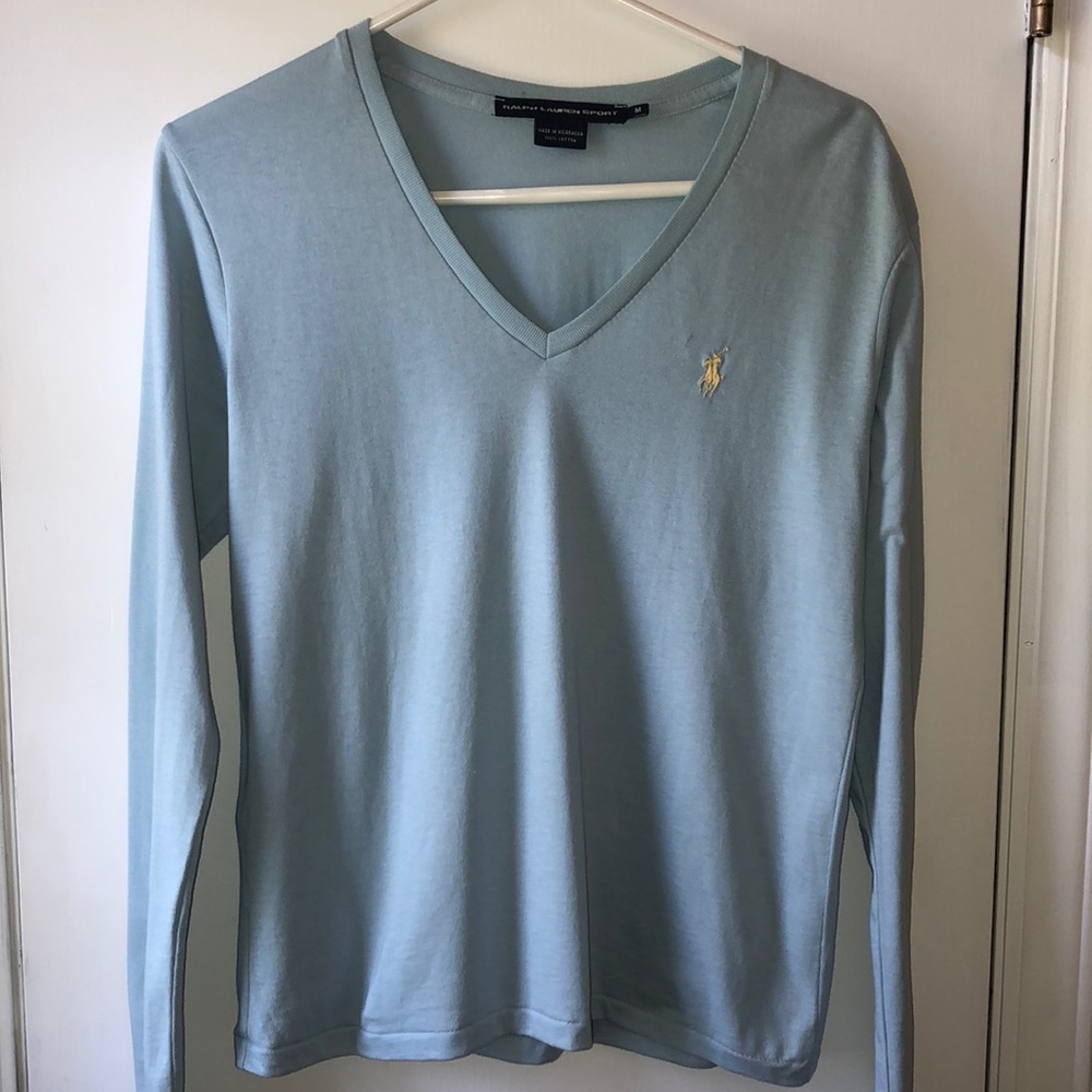 Ralph Lauren long sleeve light blue medium T-shirt